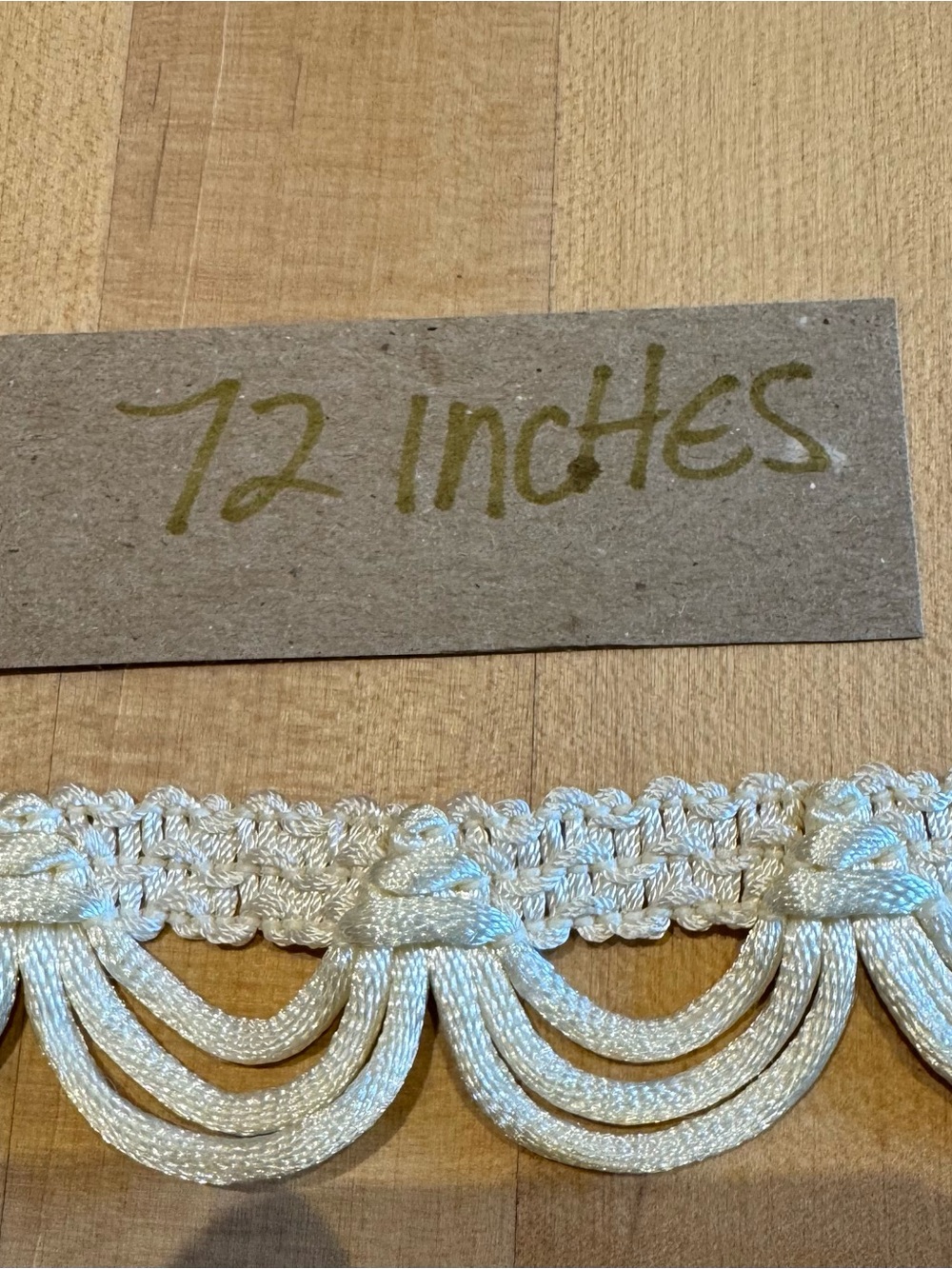 Silk blend Decorative swag loop Trim - ivory